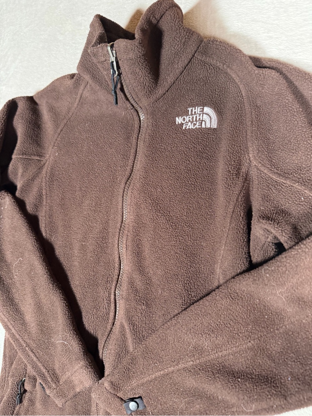 The North Face Dark Brown Fleece Zip Jacket - Picture 2 of 8